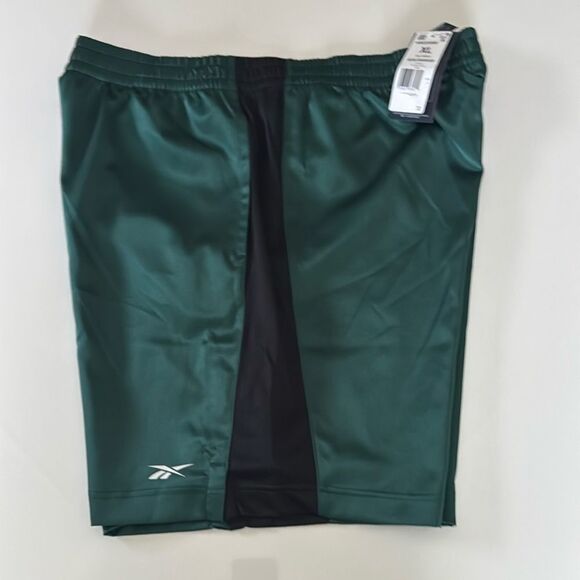 Reebok Basketball Shorts Mens XL Green Satin - Picture 1 of 2